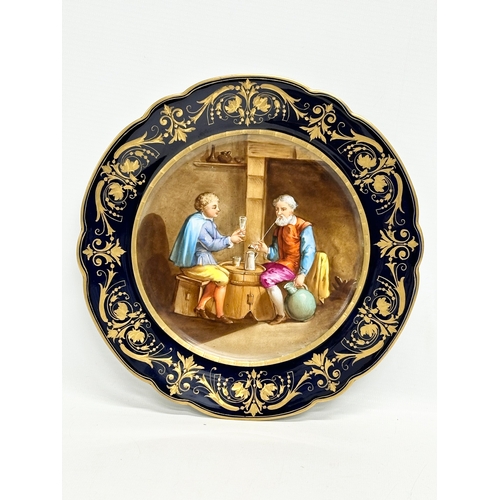 4 - 19th Century Sevres in the Louis Philippe style. A pair of fine quality hand painted porcelain cabin... 