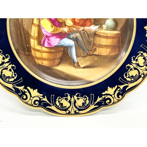 4 - 19th Century Sevres in the Louis Philippe style. A pair of fine quality hand painted porcelain cabin... 