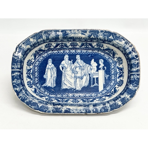 93 - Minton “Kirk Greek”. A pair of Early 19th Century classical style blue and white transfer serving bo... 