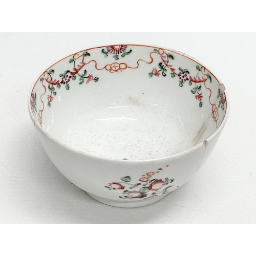 85 - New Hall. Two Late 18th Century English porcelain Chinese style bowls. Circa 1780. 12x6cm. 12.5x6.5c... 