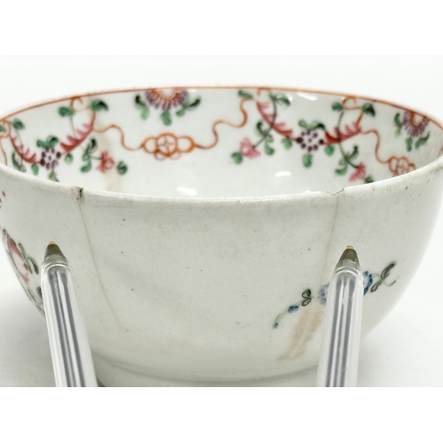 85 - New Hall. Two Late 18th Century English porcelain Chinese style bowls. Circa 1780. 12x6cm. 12.5x6.5c... 