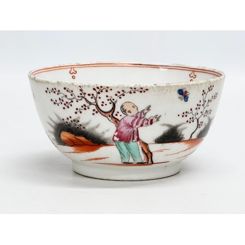 85 - New Hall. Two Late 18th Century English porcelain Chinese style bowls. Circa 1780. 12x6cm. 12.5x6.5c... 