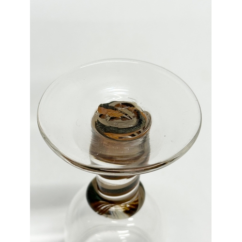 158 - Pauline Solven. A Late 19th Century glass liqueur goblet. Designed by Pauline Solven for Cowdy Glass... 