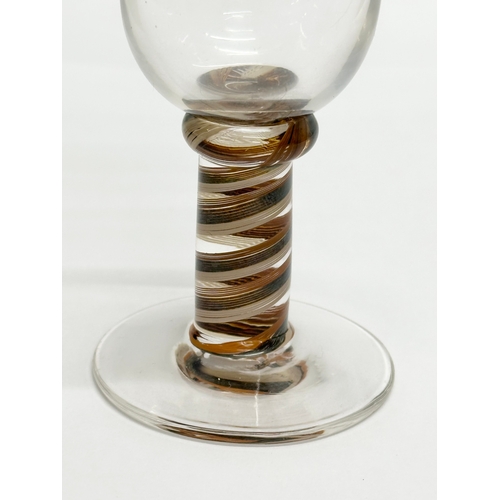 158 - Pauline Solven. A Late 19th Century glass liqueur goblet. Designed by Pauline Solven for Cowdy Glass... 