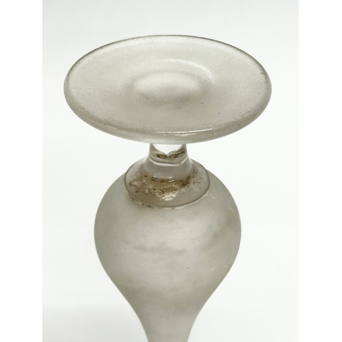 169 - A collection of 19th Century glassware. A small Late 19th Century etched glass decanter with Greek K... 