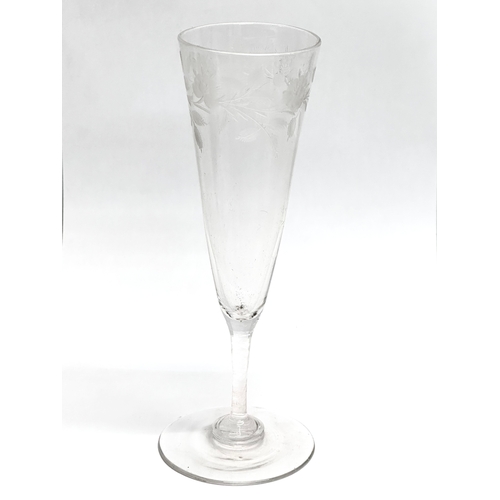 169 - A collection of 19th Century glassware. A small Late 19th Century etched glass decanter with Greek K... 