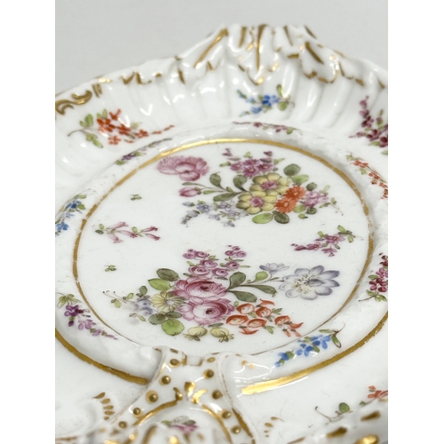 205 - A marked Late 19th Century hand painted porcelain tray. 25.5x15cm