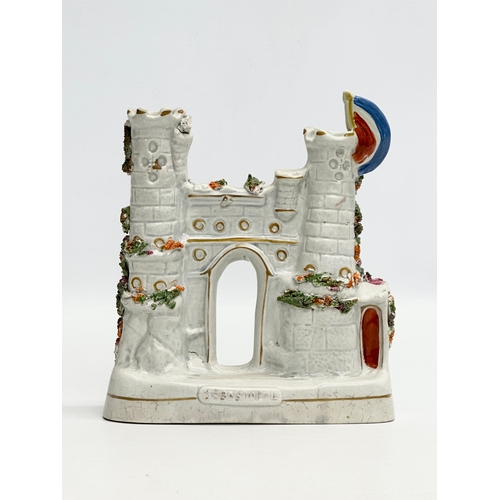 327 - A Late 19th Century Staffordshire model of Sebastopol Castle. 17x19cm