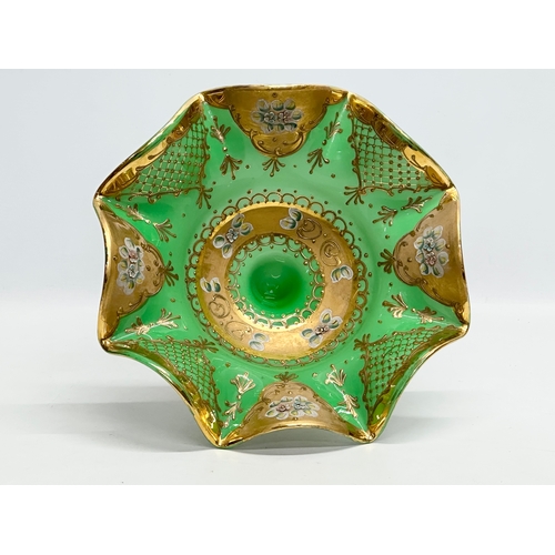 130 - A large Italian Venetian glass comport. 31x19.5cm.