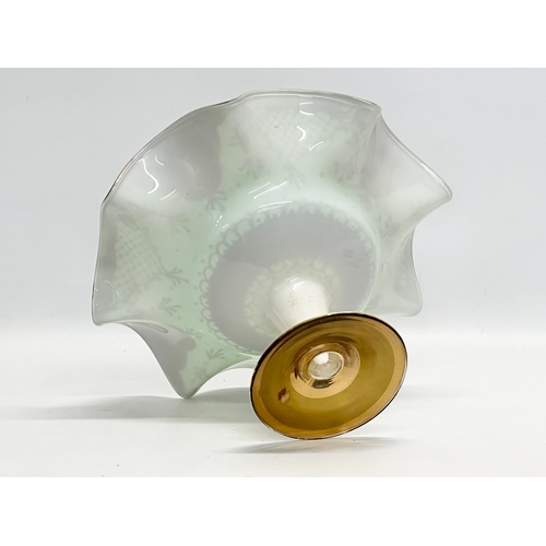 130 - A large Italian Venetian glass comport. 31x19.5cm.