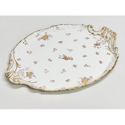 215 - G Demartine & Co. A Late 19th/Early 20th Century French porcelain serving tray. Limoges, France. 48x... 