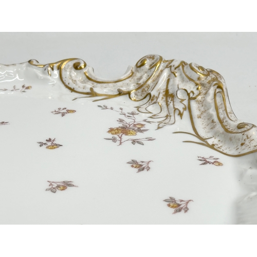 215 - G Demartine & Co. A Late 19th/Early 20th Century French porcelain serving tray. Limoges, France. 48x... 