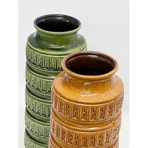 248 - Scheurich Keramik. A pair of tall West German Mid Century pots. 41cm