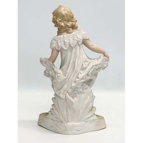 278 - Heubach. A Late 19th Century German bisque figurine. By Heubach. Marked. 17x29.5cm.