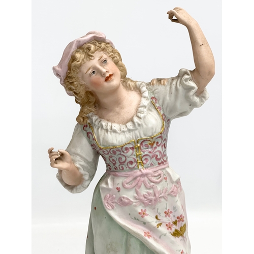 279 - Heubach. A Late 19th Century German bisque figurine. By Heubach. Marked. 34.5cm.