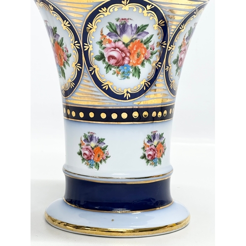 322 - A 20th Century OCC & Co “Roselle” porcelain Medici vase. 19.5x19.5cm.