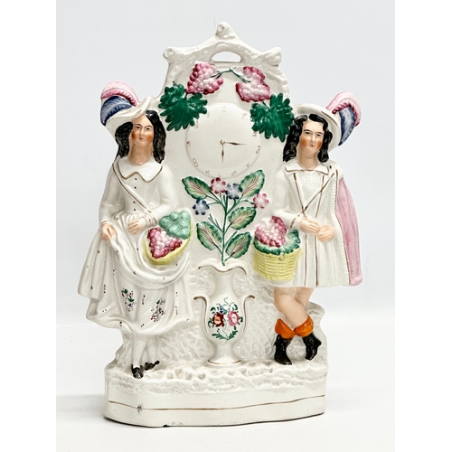 326 - Four 19th Century Victorian Staffordshire Pottery figures. 35cm. 31cm. 27cm. 22cm.