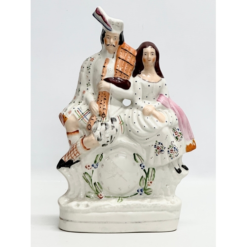 326 - Four 19th Century Victorian Staffordshire Pottery figures. 35cm. 31cm. 27cm. 22cm.