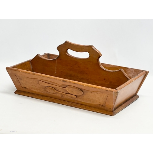 394 - A Late 19th Century Victorian cutlery tray. 41x26x20cm