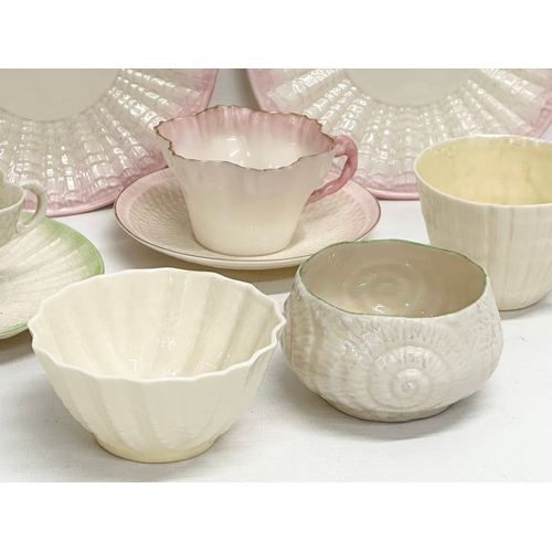 380 - A collection of 1st, 2nd and 3rd Period Belleek Pottery. 19th and Early 20th Century.