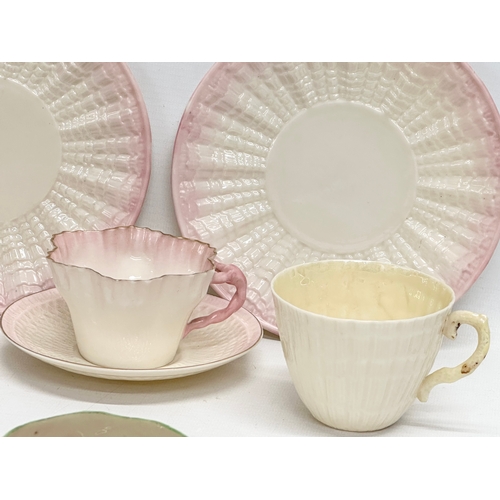 380 - A collection of 1st, 2nd and 3rd Period Belleek Pottery. 19th and Early 20th Century.