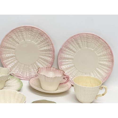 380 - A collection of 1st, 2nd and 3rd Period Belleek Pottery. 19th and Early 20th Century.