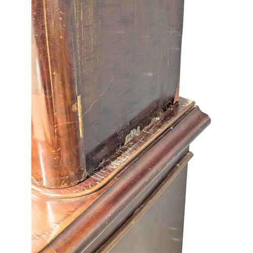 197 - A large 19th Century Victorian mahogany double glazed door bookcase with adjustable shelves. 146x50x... 