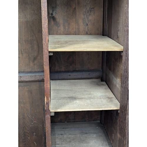 2 - A Late 18th Century George III oak press with original brass drop handles. Circa 1770-1780. 117x58x2... 