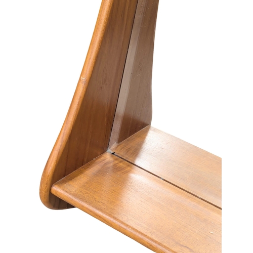 21 - Pedersen & Hansen. A Danish Mid Century teak mirror designed by Pedersen & Hansen. 40x106cm