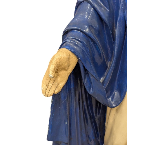 23 - A large Early 20th Century Virgin Mary statue. 130cm 5