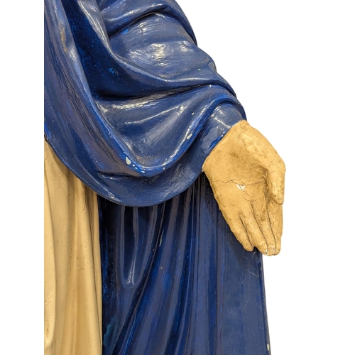 23 - A large Early 20th Century Virgin Mary statue. 130cm 5