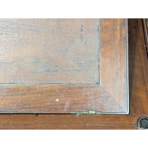 29 - A large 19th century Victorian walnut cylinder top desk. With Birdseye maple interior drawers. 137cm... 