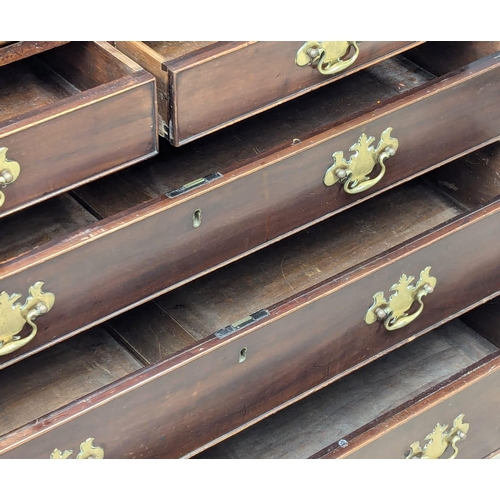 331 - An Early 19th Century George III mahogany bureau bookcase. Circa 1800.  107x53x222cm. 1