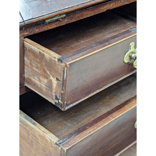 331 - An Early 19th Century George III mahogany bureau bookcase. Circa 1800.  107x53x222cm. 1