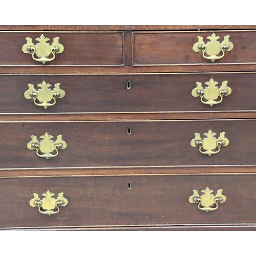 331 - An Early 19th Century George III mahogany bureau bookcase. Circa 1800.  107x53x222cm. 1