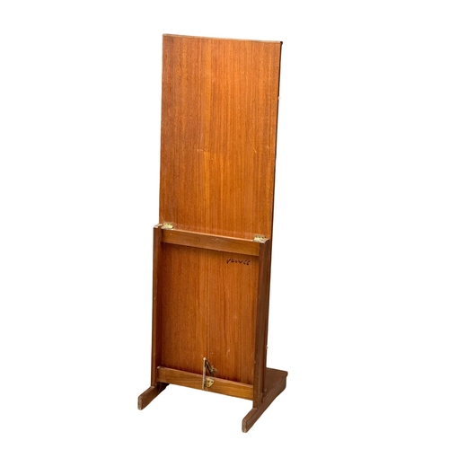 343 - John & Sylvia Reid. A 1960’s “Cantata” Mid Century teak chevel mirror/dressing mirror. Designed by J... 