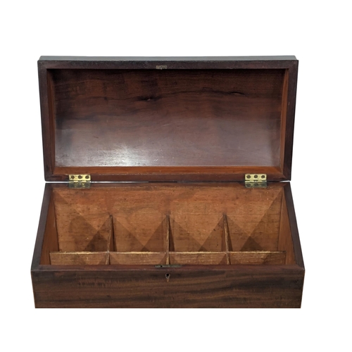 382 - A George III dome top inlaid mahogany cellarette on reeded tapering legs, 54cm x 29.5cm x 64cm. 4