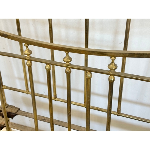 37 - A Victorian brass single bed.