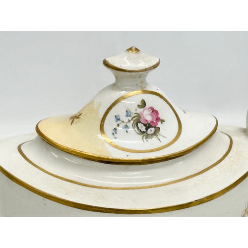 110 - Thomas Wolfe. A Late 18th/Early 19th Century English teapot and stand. Circa 1800. Teapot 18x12x19cm