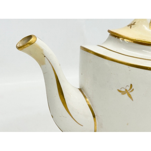 110 - Thomas Wolfe. A Late 18th/Early 19th Century English teapot and stand. Circa 1800. Teapot 18x12x19cm