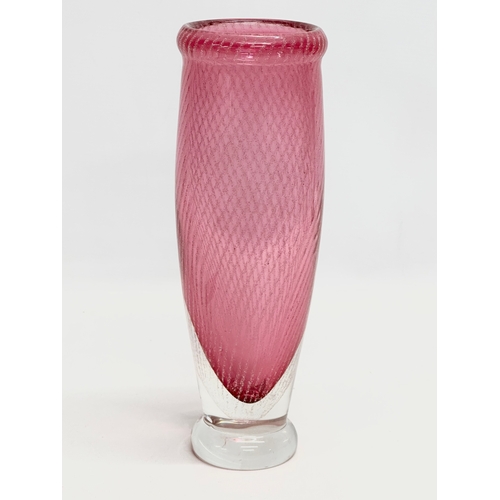 71 - A tall Mid 20th Century Murano Glass vase. In the manner of Carlo Scarpa. 29cm