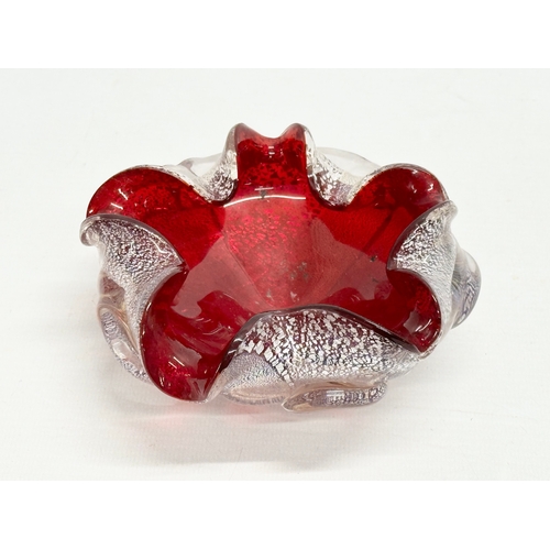 79 - A 1960’s Murano Glass bowl/ashtray. In the manner of Barovier & Toso. 13x23x6cm