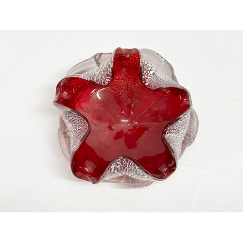 79 - A 1960’s Murano Glass bowl/ashtray. In the manner of Barovier & Toso. 13x23x6cm