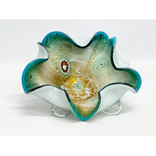 81 - A large Mid 20th Century Murano Glass “Tutti Frutti” bowl. 25x25x10cm