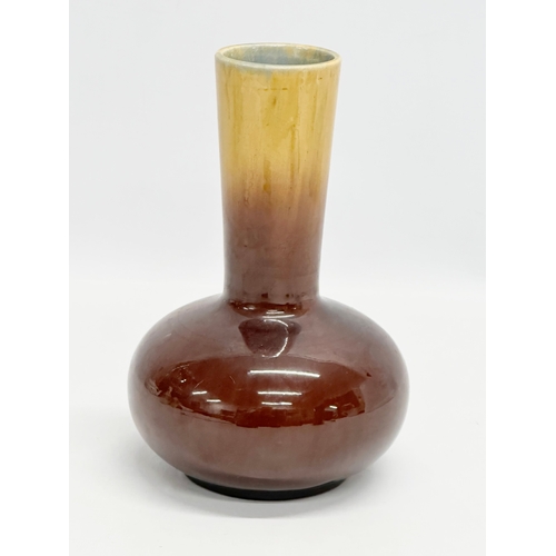 416 - An Early 20th Century French glazed vase. Circa 1900. Marked III. 20cm