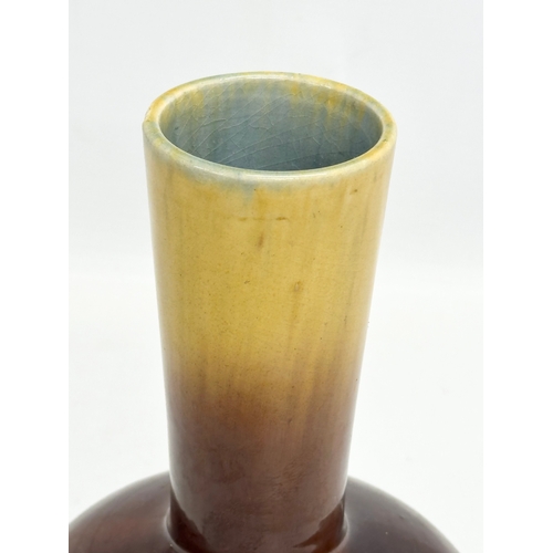 416 - An Early 20th Century French glazed vase. Circa 1900. Marked III. 20cm