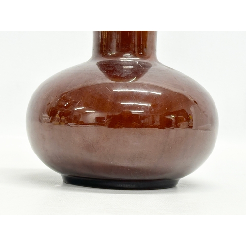 416 - An Early 20th Century French glazed vase. Circa 1900. Marked III. 20cm