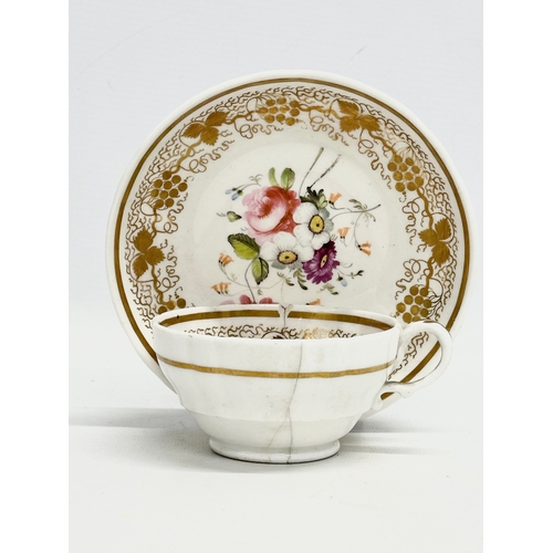 420 - A collection of Early and Mid 19th Century English porcelain tea and coffee ware. Crown Derby coffee... 