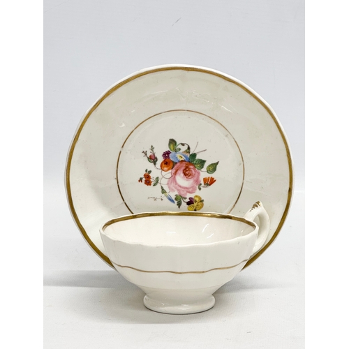 420 - A collection of Early and Mid 19th Century English porcelain tea and coffee ware. Crown Derby coffee... 