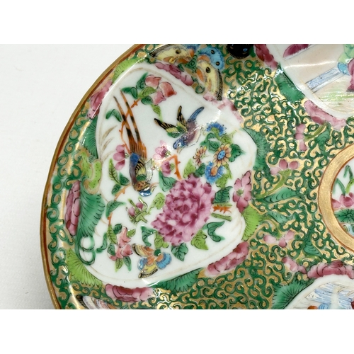 61 - A Late 19th Century Chinese Export Rose Medallion footed bowl. 27x20x4cm